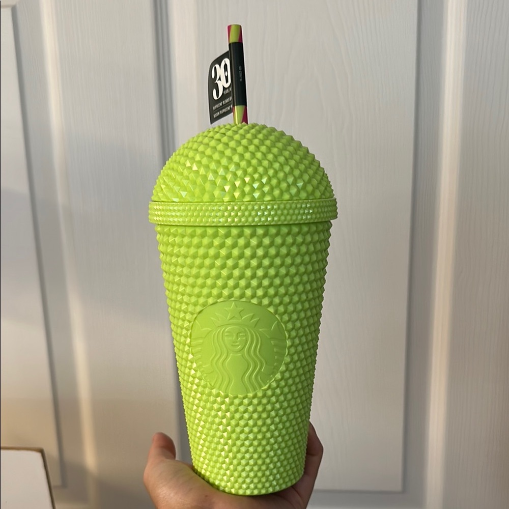 Starbucks 30th anniversary neon green frap cup